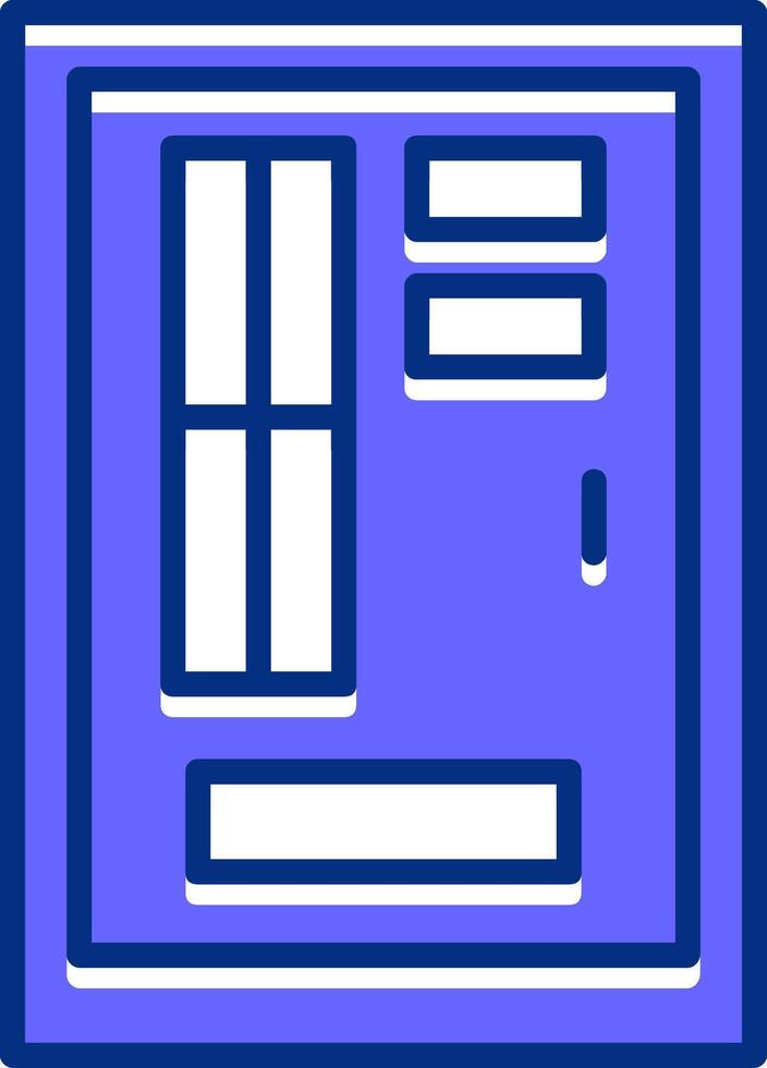 Back door Filled Slip Style Icon vector