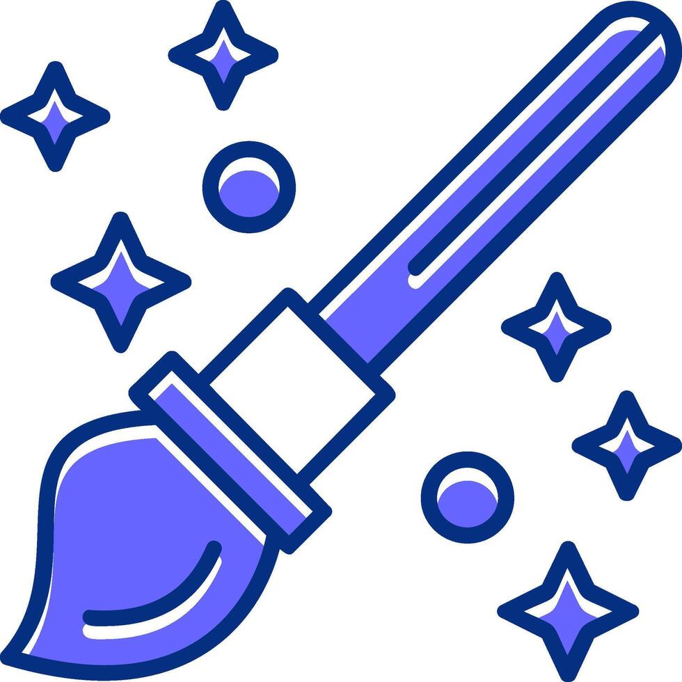 Paintbrush Filled Slip Style Icon vector