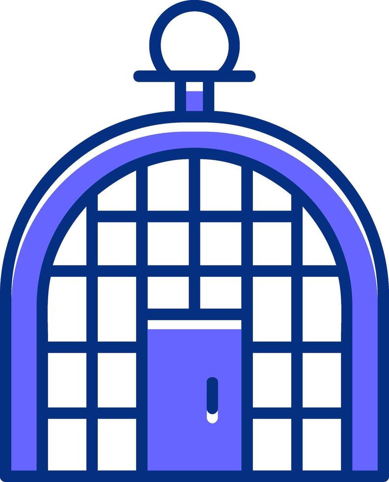 Birdcage Filled Slip Style Icon vector