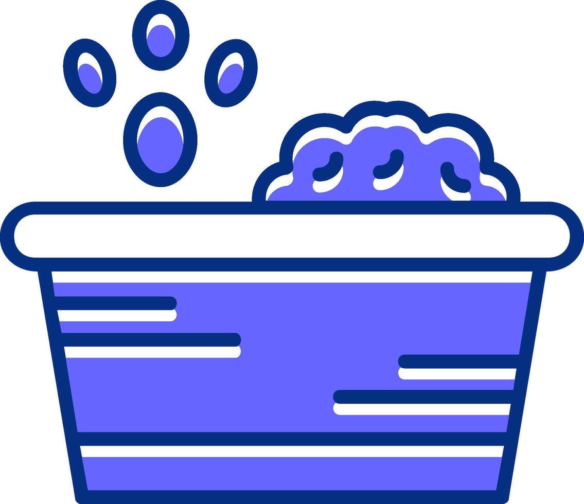 Cat litter box Filled Slip Style Icon vector