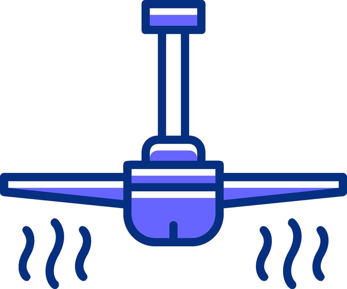 Ceiling fan Filled Slip Style Icon vector