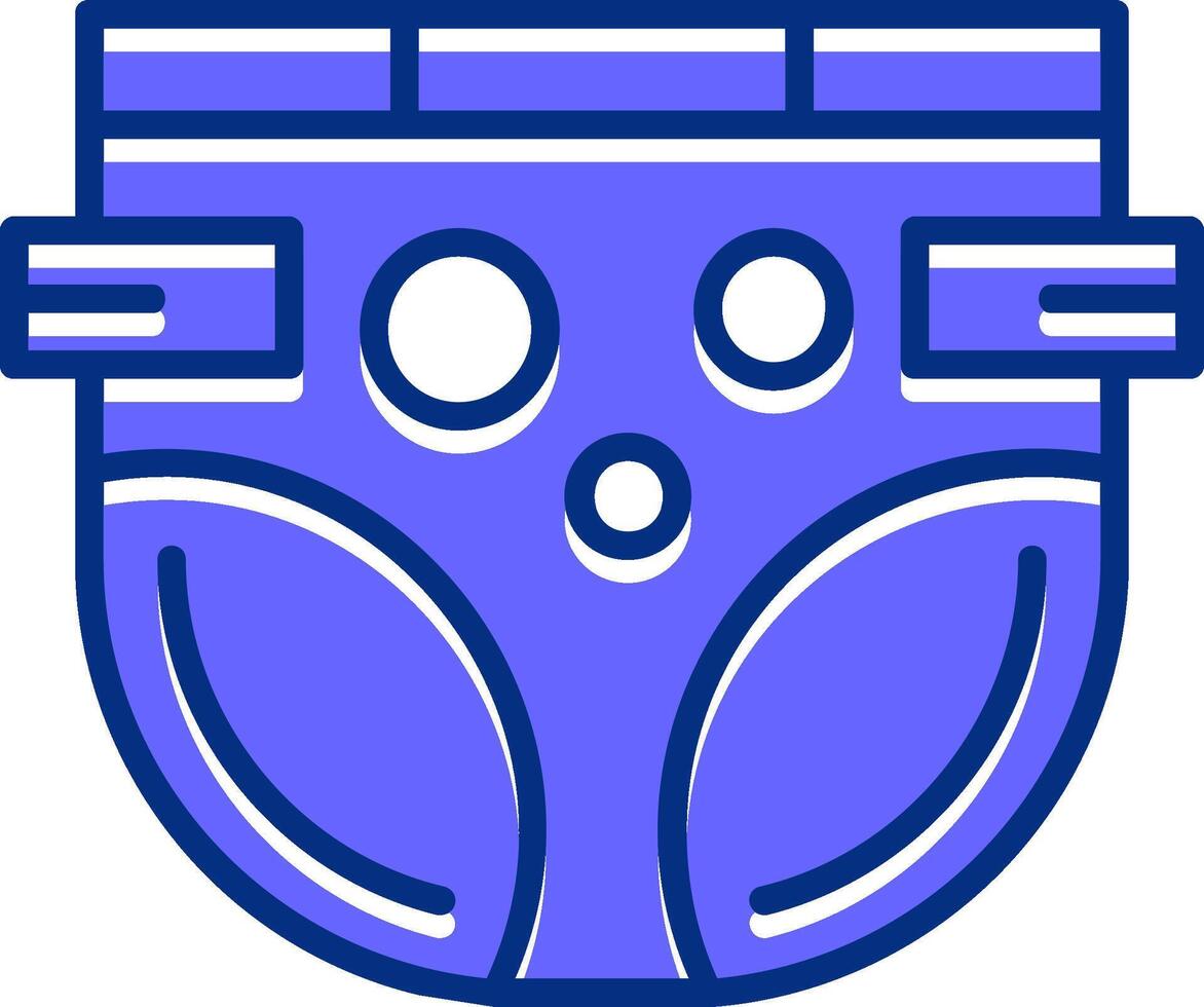 Diaper Filled Slip Style Icon vector