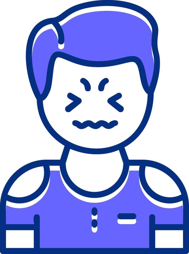 Frustration Filled Slip Icon Style vector