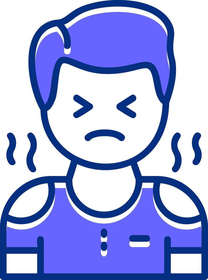 Discomfort Filled Slip Icon Style vector