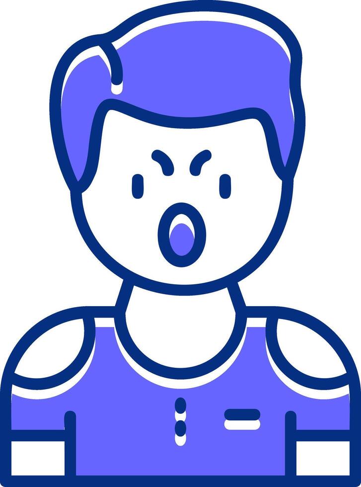 Indignation Filled Slip Icon Style vector