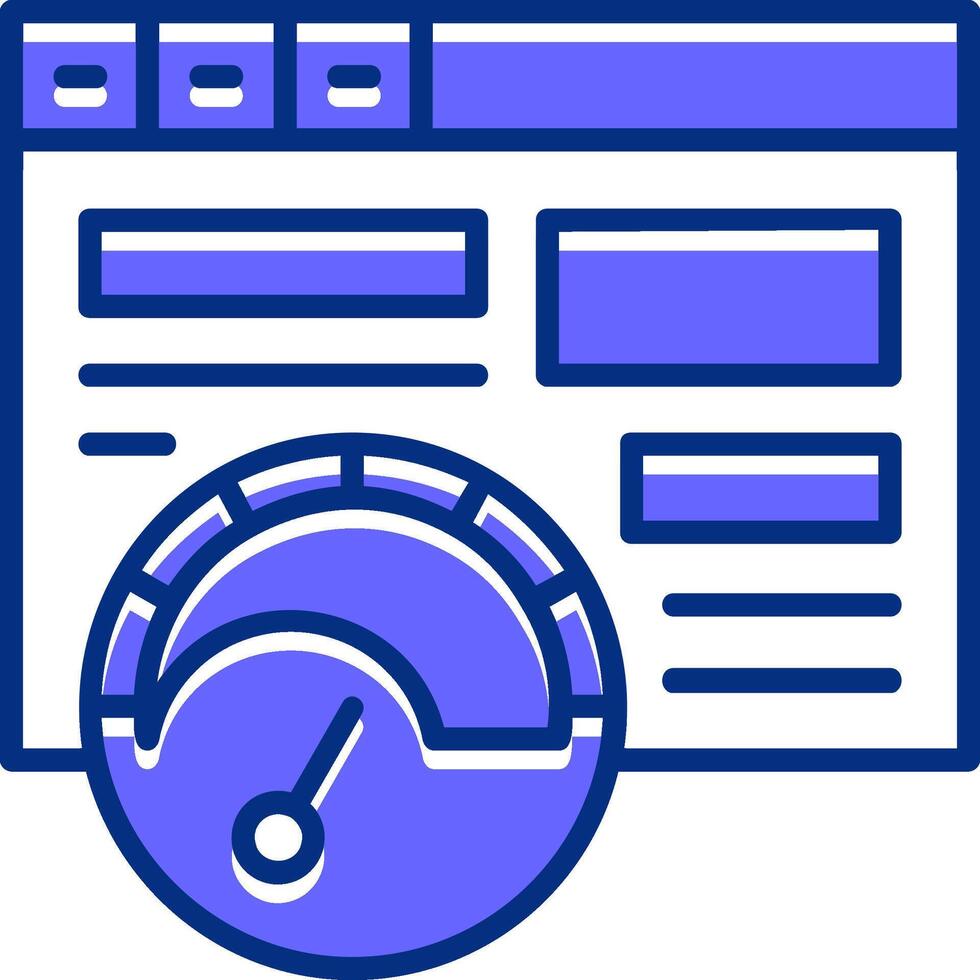 Page speed Filled Slip Icon Style vector