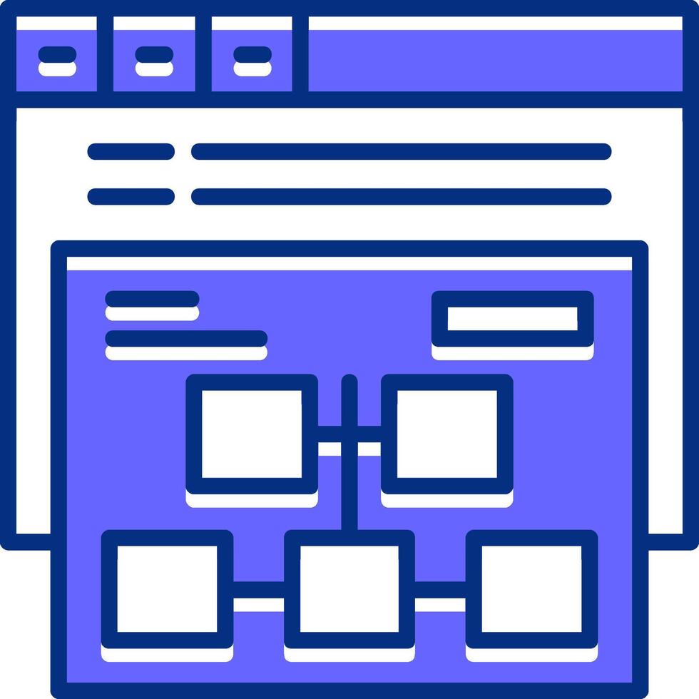 Sitemap Filled Slip Icon Style vector