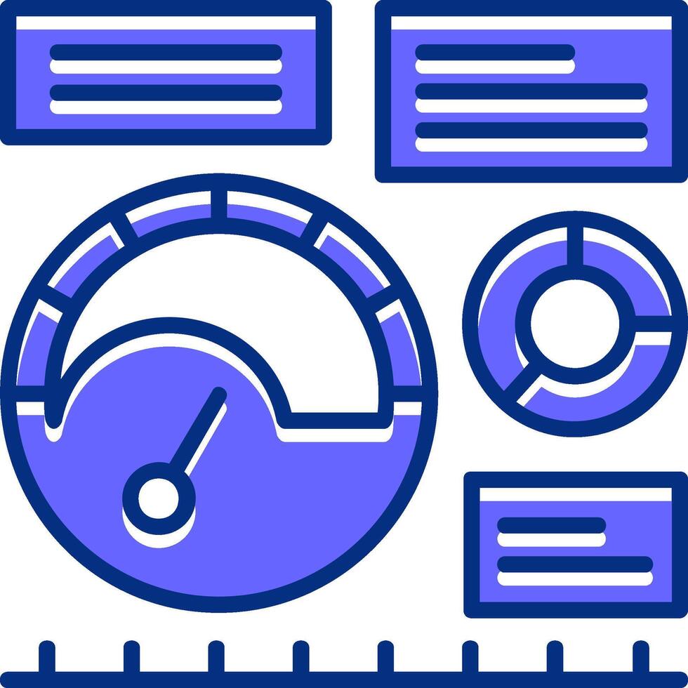 KPI Filled Slip Icon Style vector
