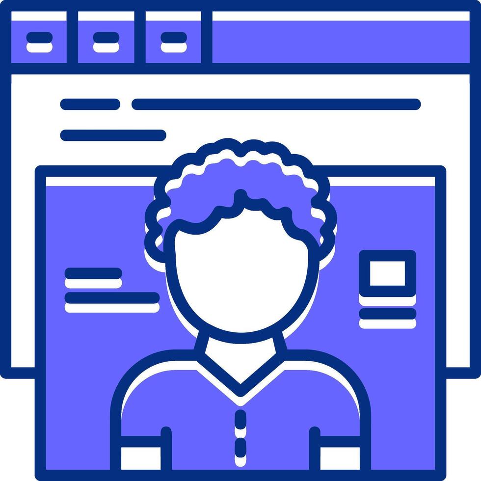 Unique visitors Filled Slip Icon Style vector