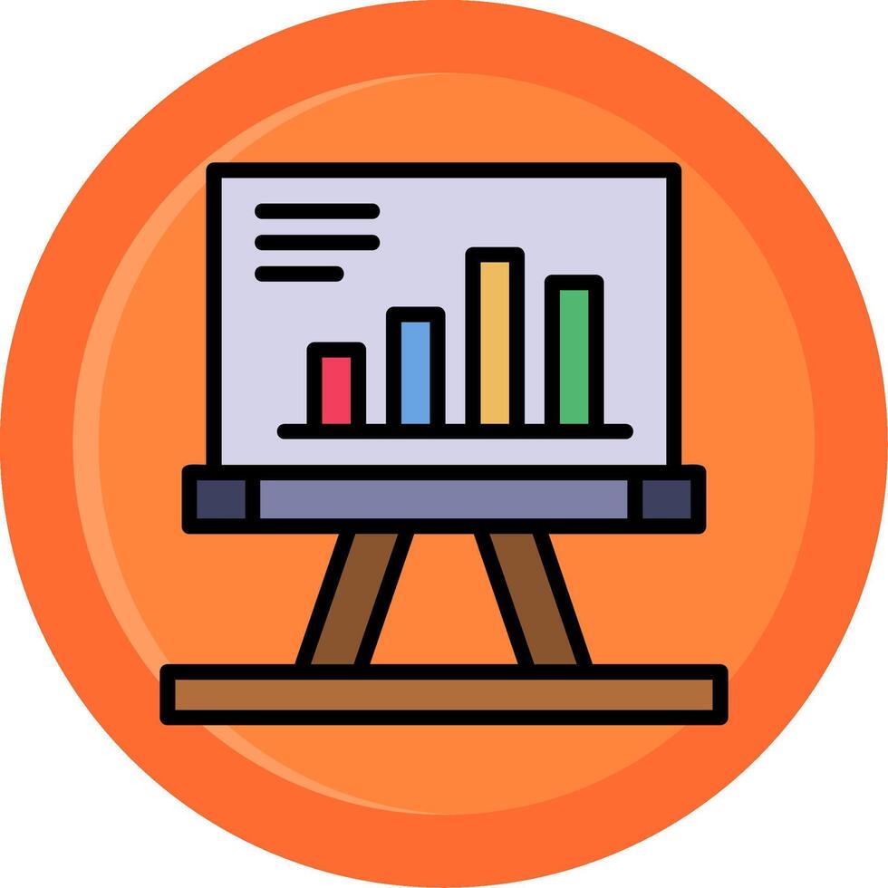 Presentation Line Filled Circle vector