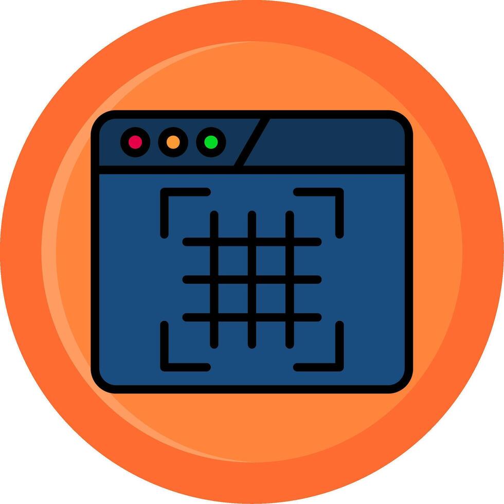 Grid Line Filled Circle vector