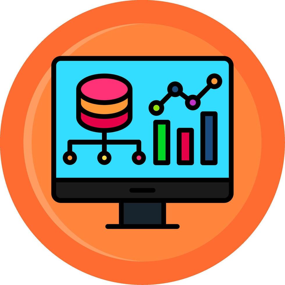 Data Driven Line Filled Circle vector