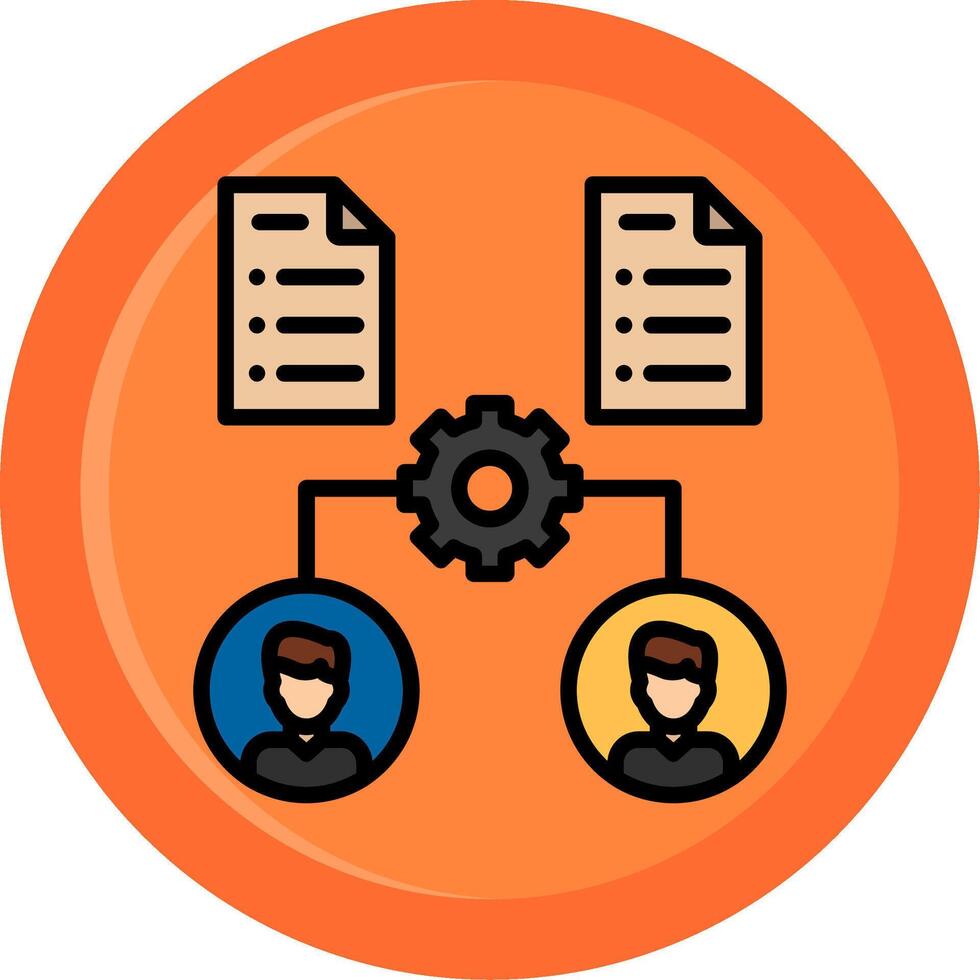 Onboarding Line Filled Circle vector