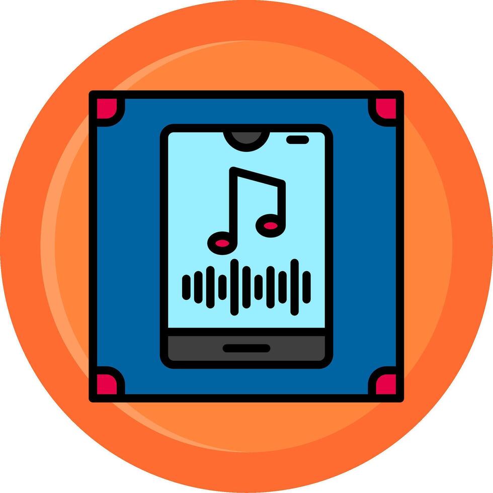Vertical Rhythm Line Filled Circle vector