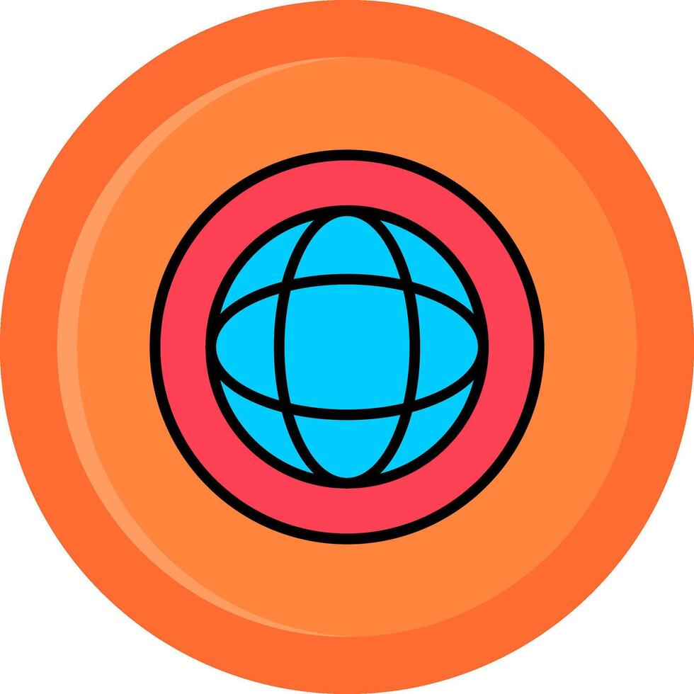 Globe Line Filled Circle vector