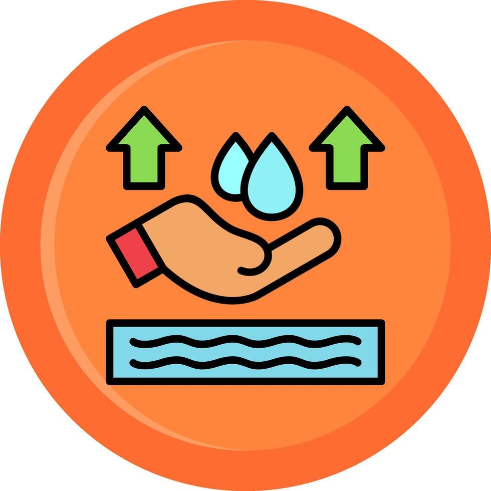 Save Water Line Filled Circle vector