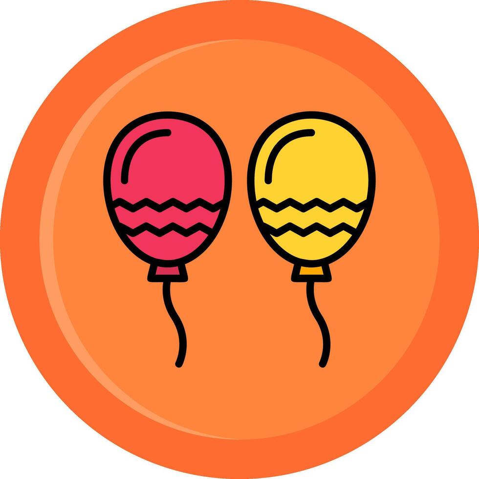 Balloons Line Filled Circle vector