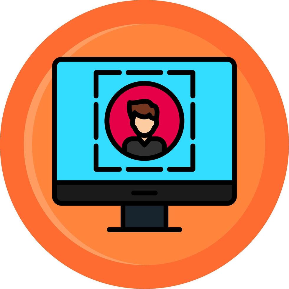 User Centered Design Line Filled Circle vector