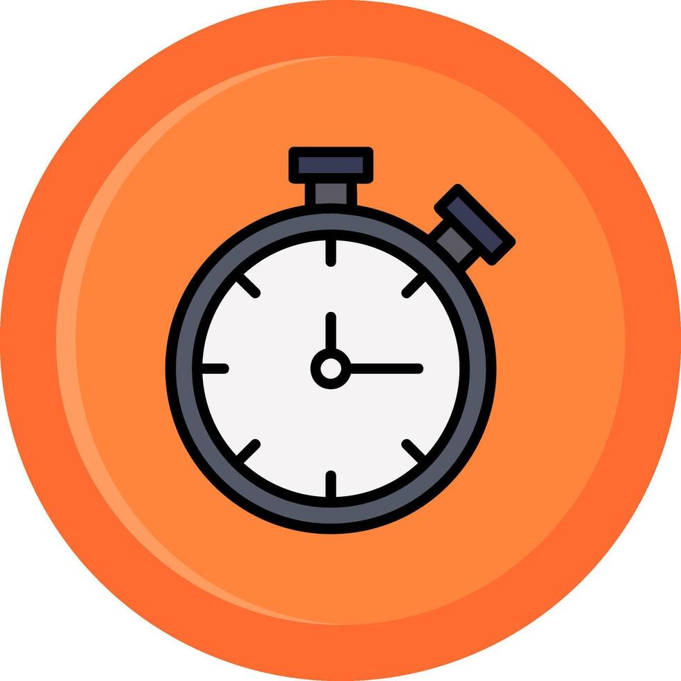 Alarm Clock Line Filled Circle vector