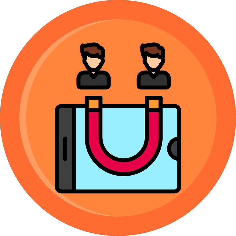 User Engagement Line Filled Circle vector