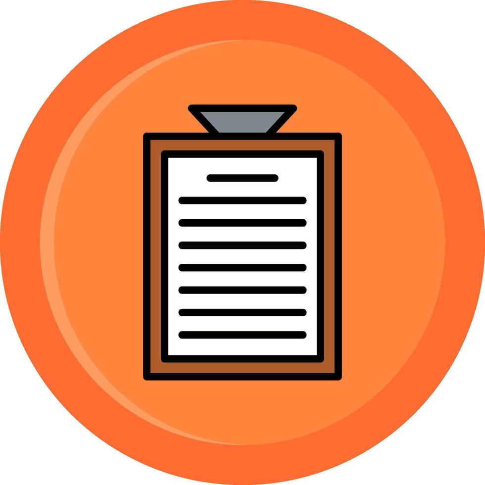 Clipboard Line Filled Circle vector