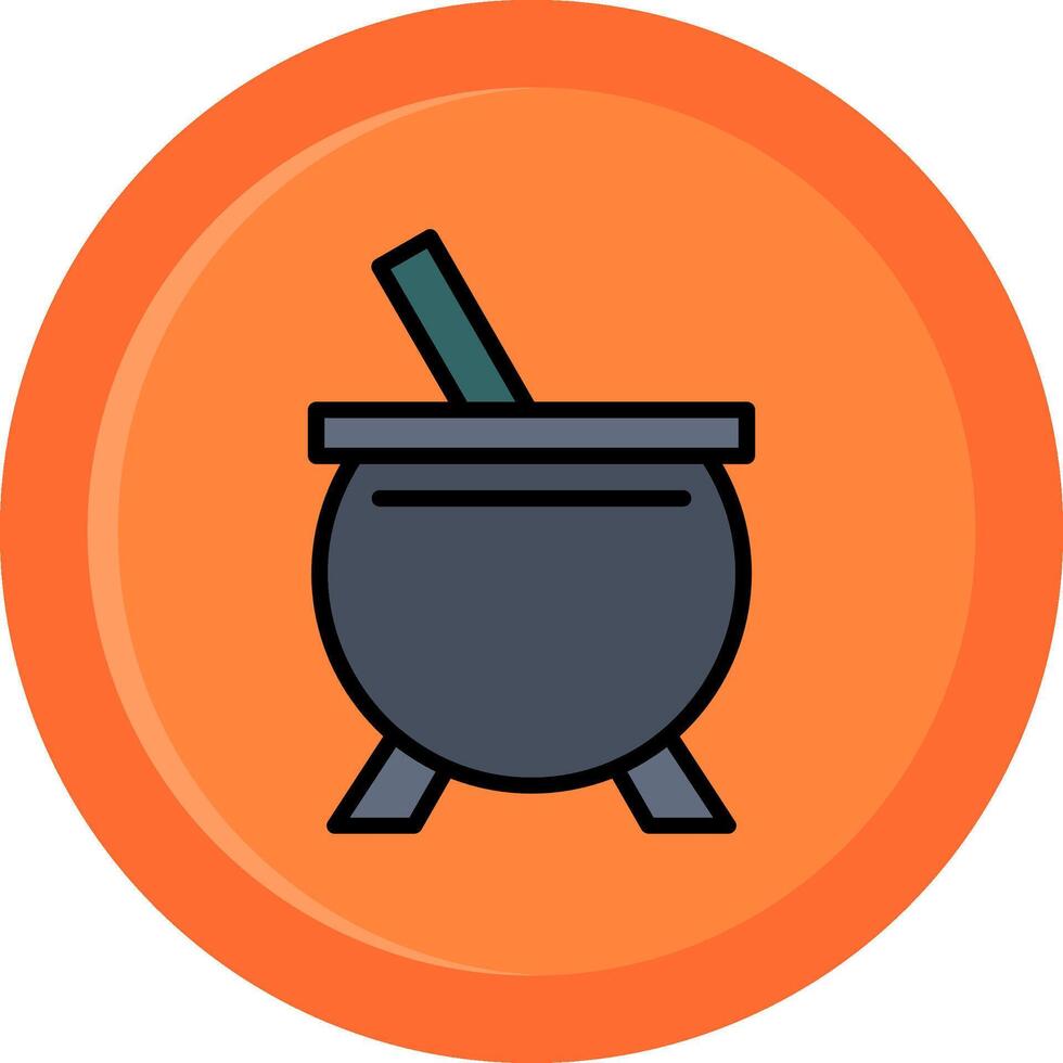 Cauldron Line Filled Circle vector