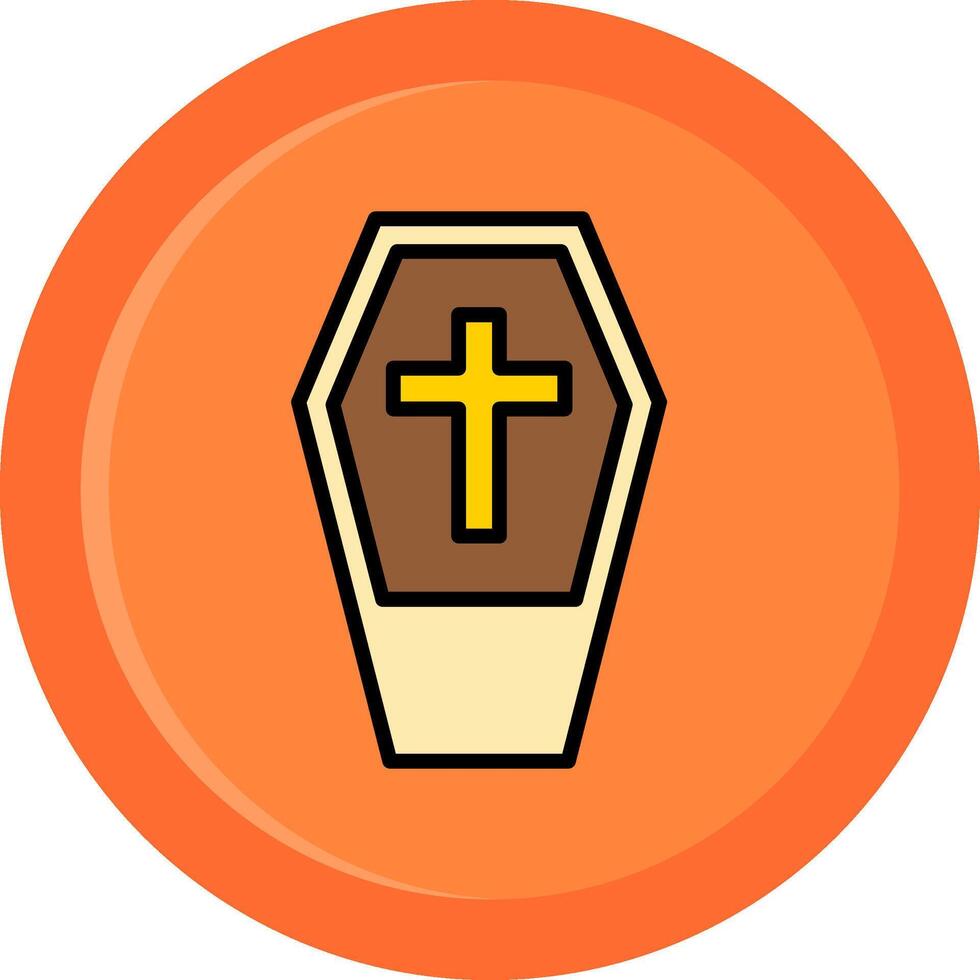 Coffin Line Filled Circle vector