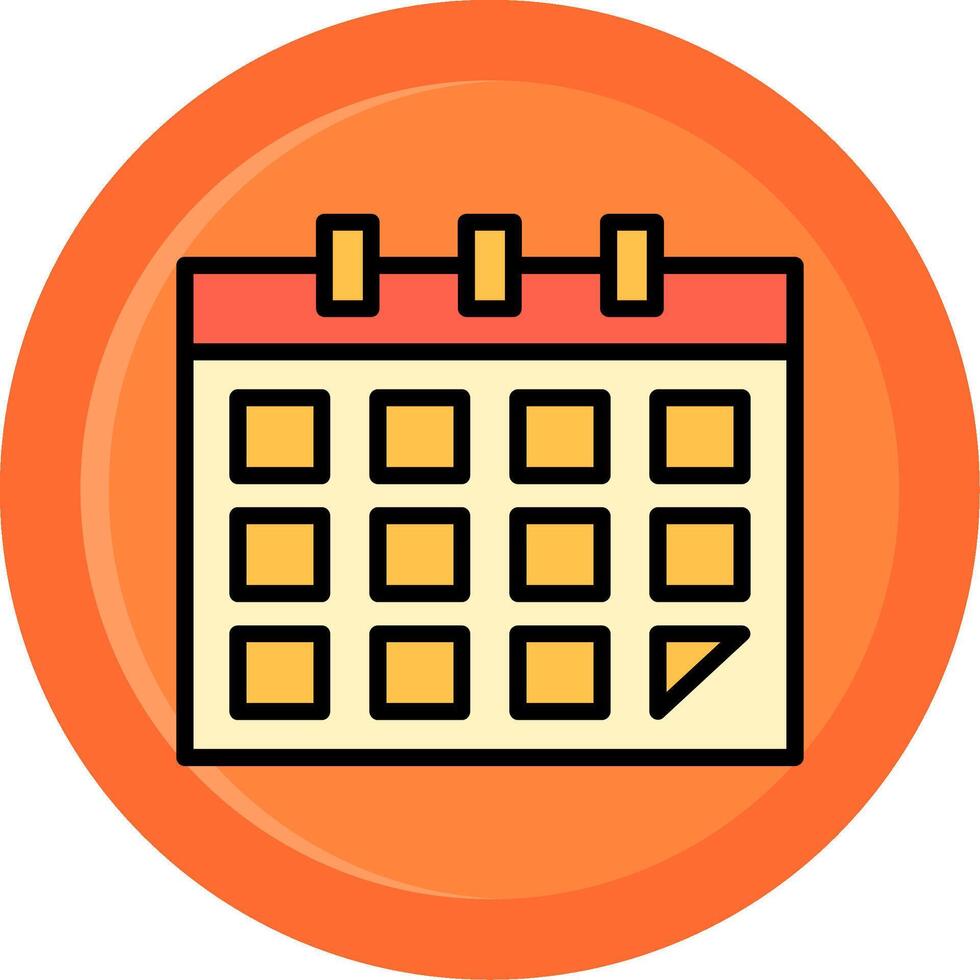Calendar Line Filled Circle vector