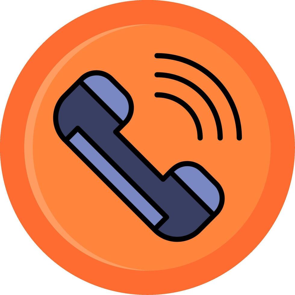 Call Line Filled Circle vector