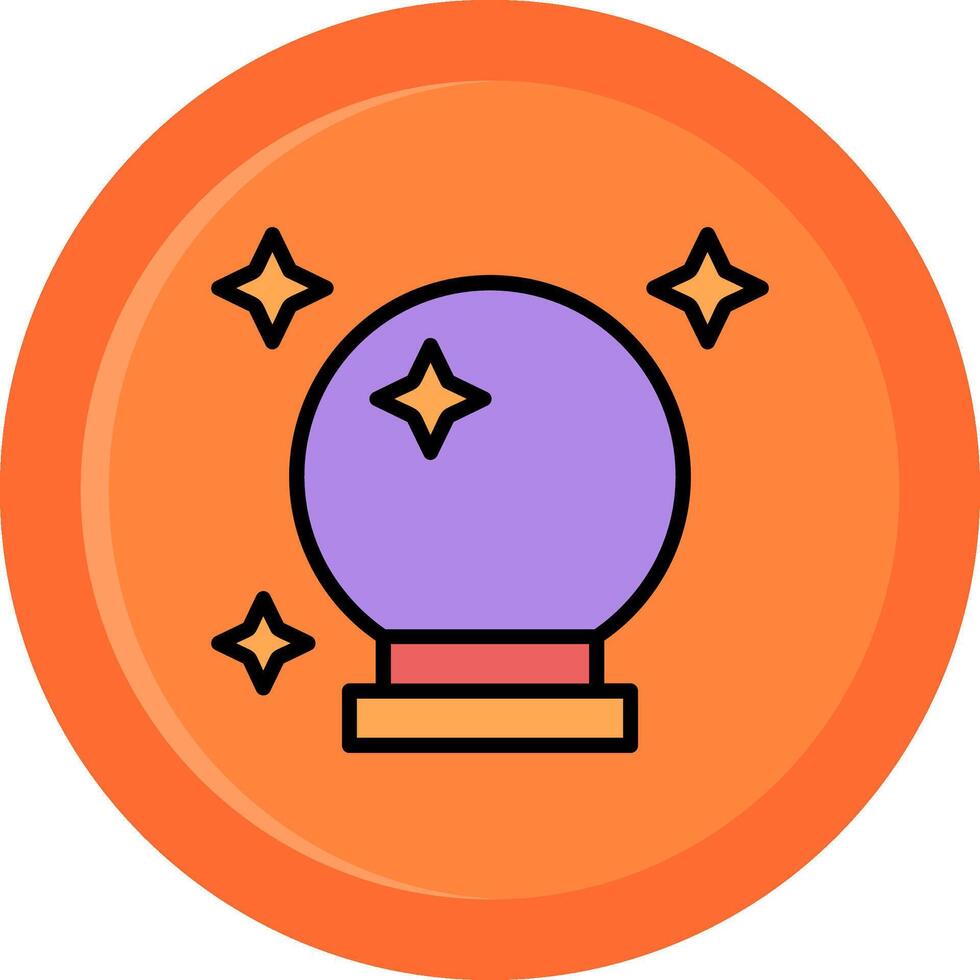 Crystal Ball Line Filled Circle vector