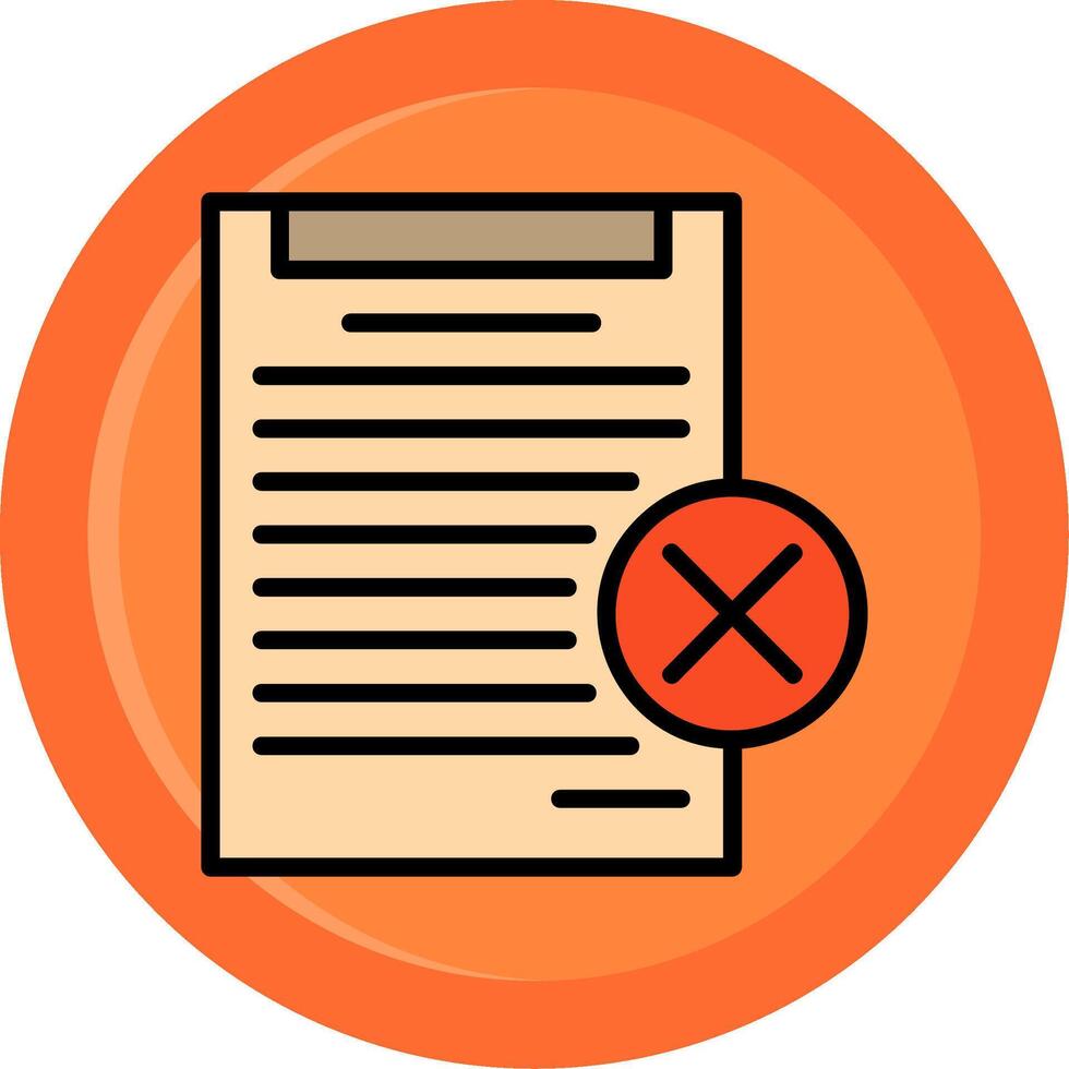 Disagree Line Filled Circle vector
