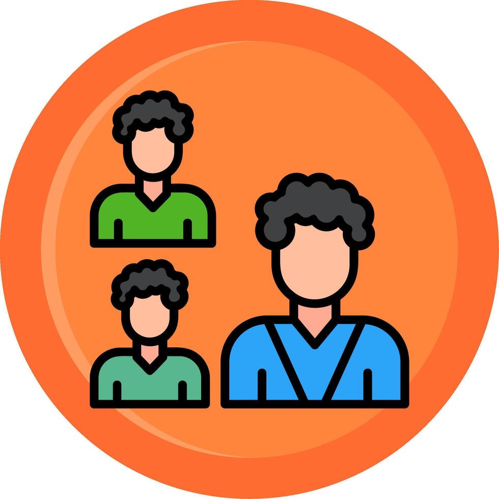 Group Line Filled Circle vector