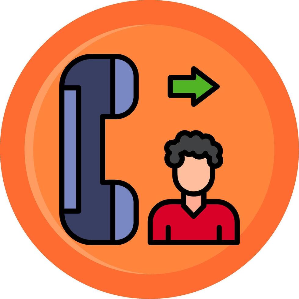Contact Line Filled Circle vector
