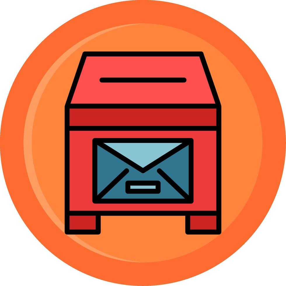 Mailbox Line Filled Circle vector