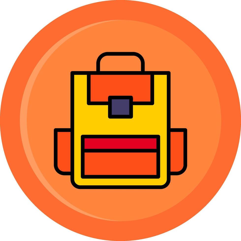 Backpack Line Filled Circle vector