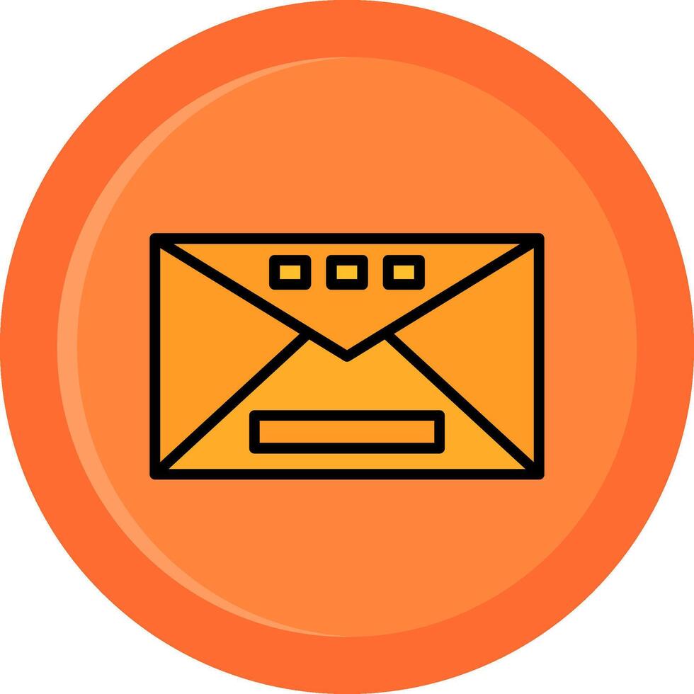 Mail Line Filled Circle vector