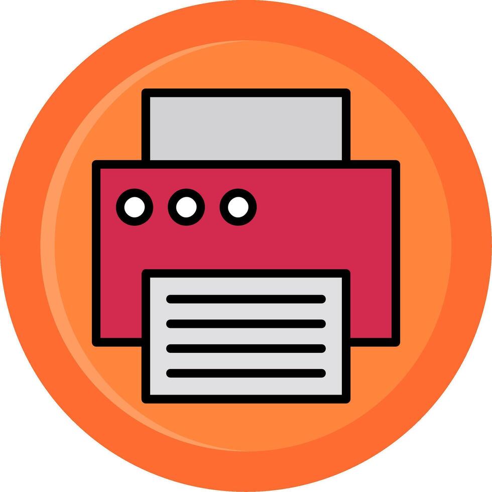 Fax Line Filled Circle vector