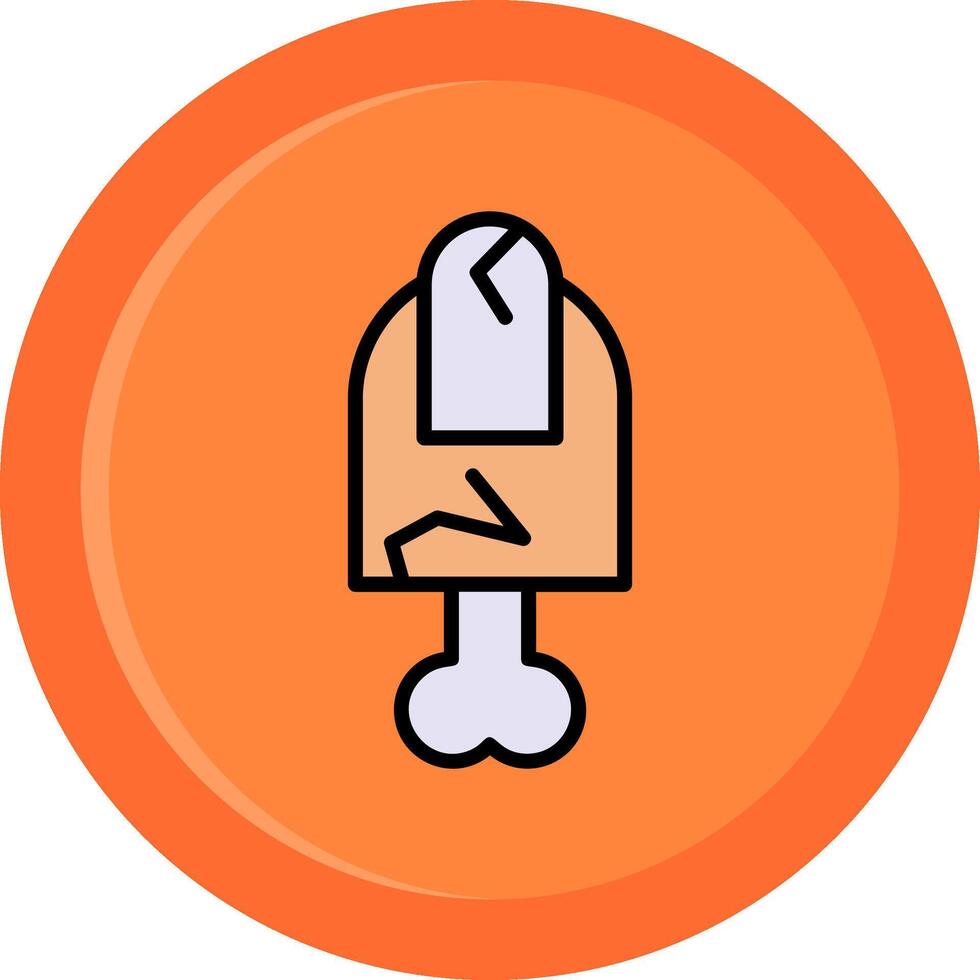 Scary Finger Line Filled Circle vector