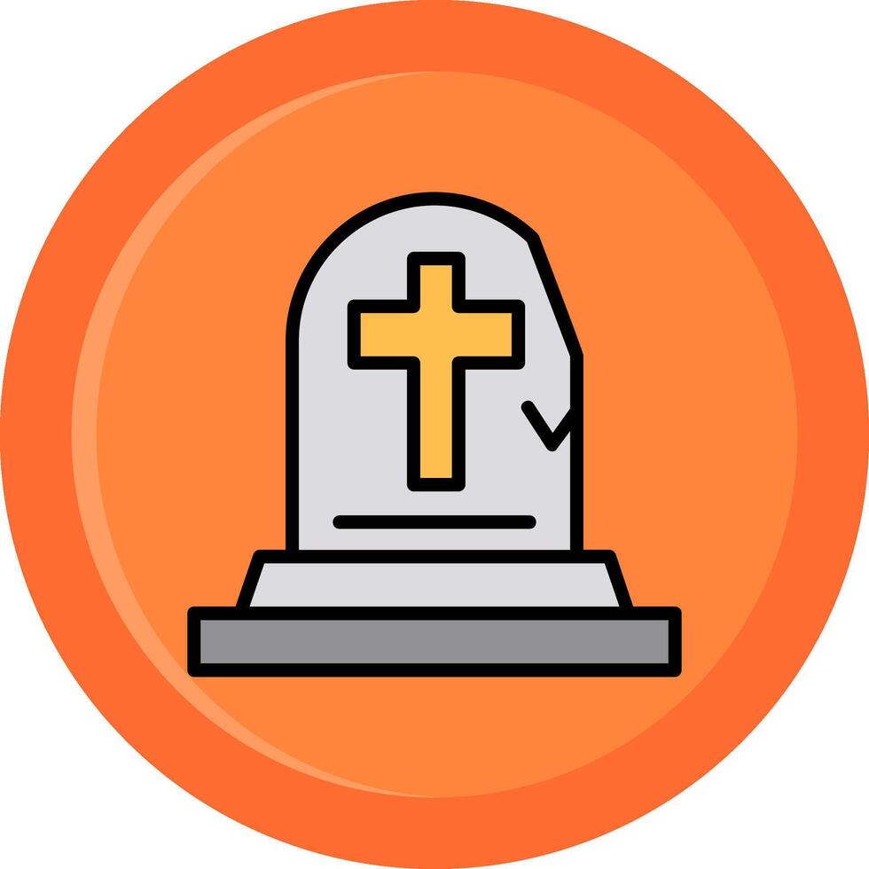 Tombstone Line Filled Circle vector