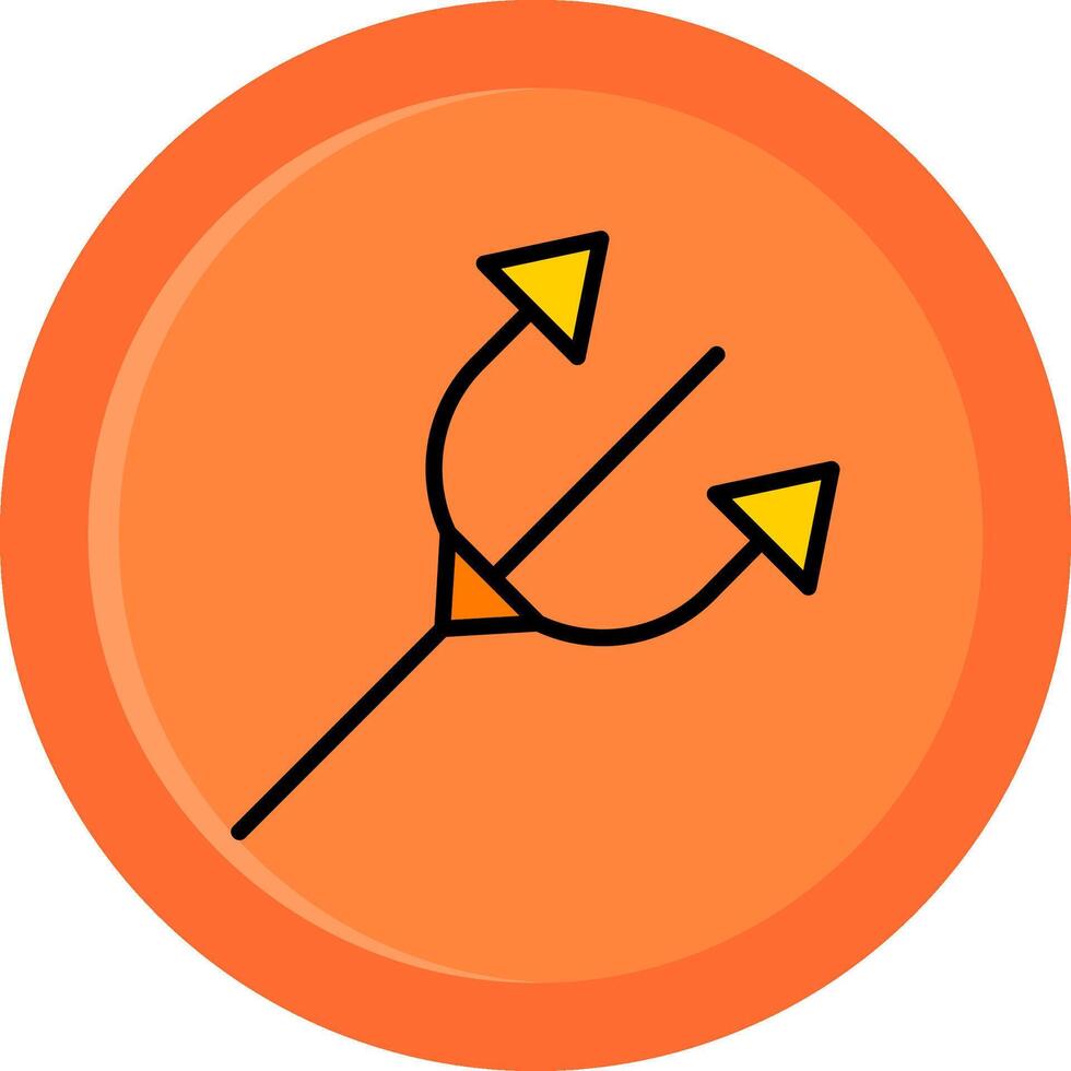 Trident Line Filled Circle vector