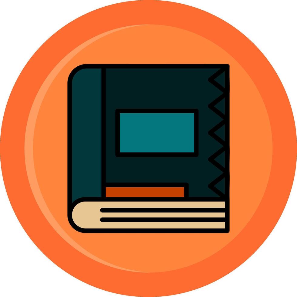 Spell Book Line Filled Circle vector