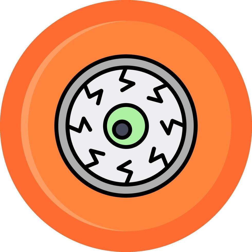 Scary Eyeball Line Filled Circle vector