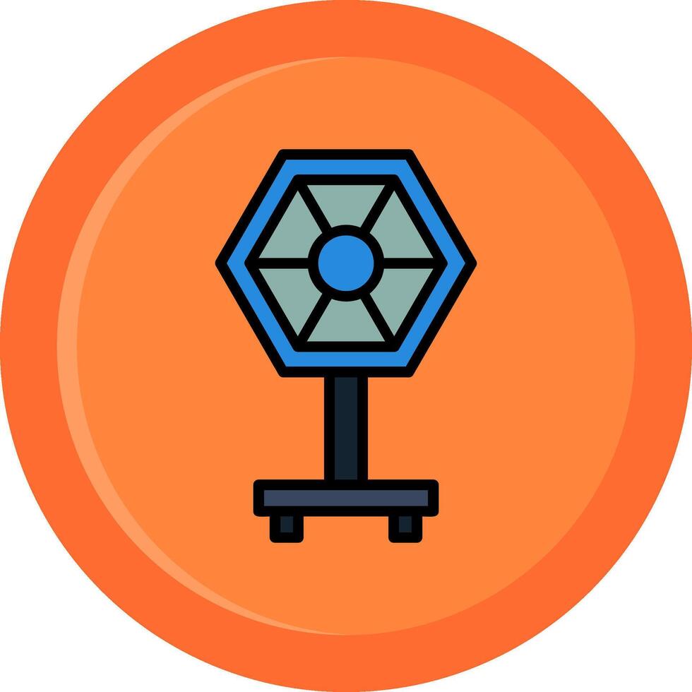 Camera Reflector Line Filled Circle vector
