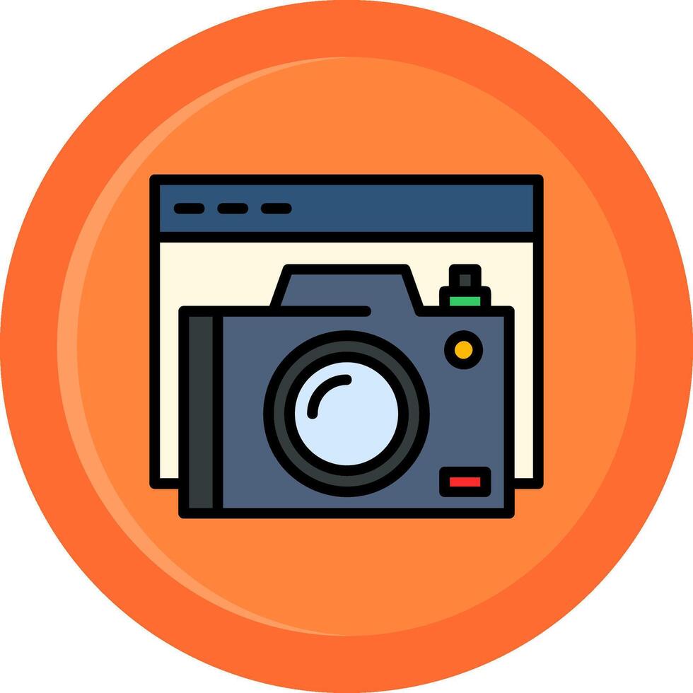 Camera Website Line Filled Circle vector