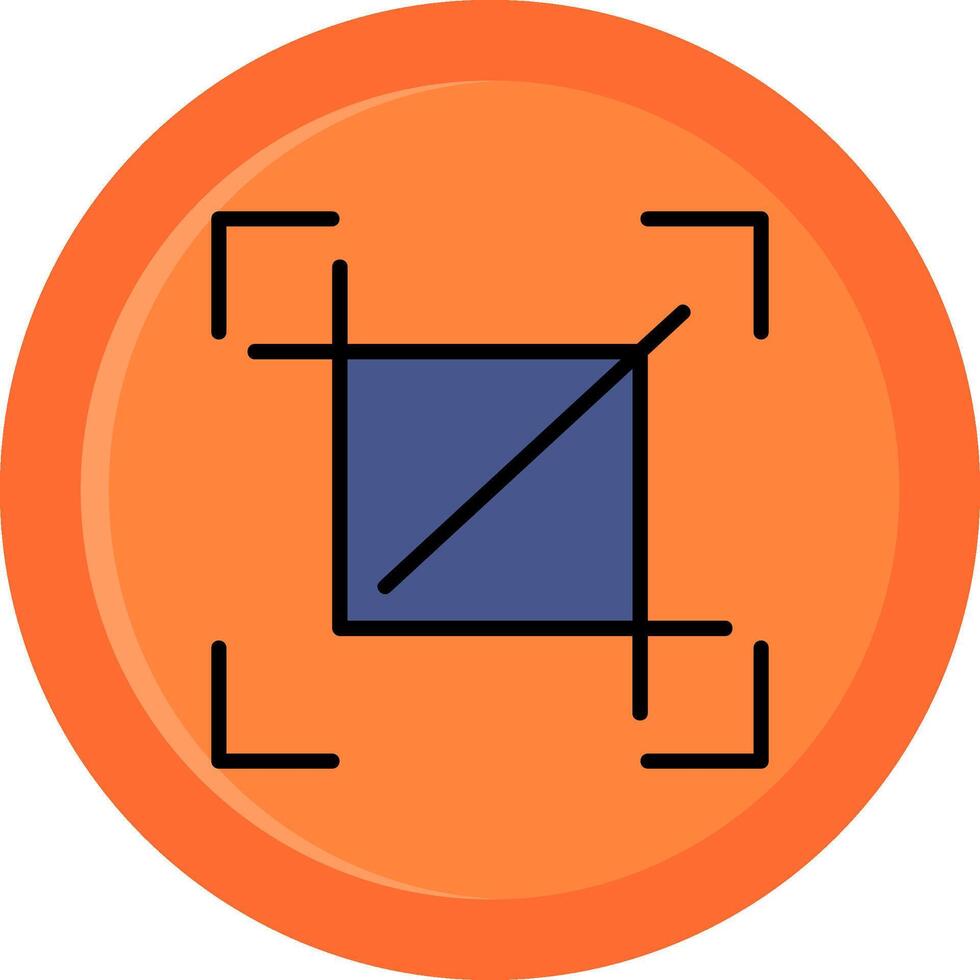 Crop Line Filled Circle vector
