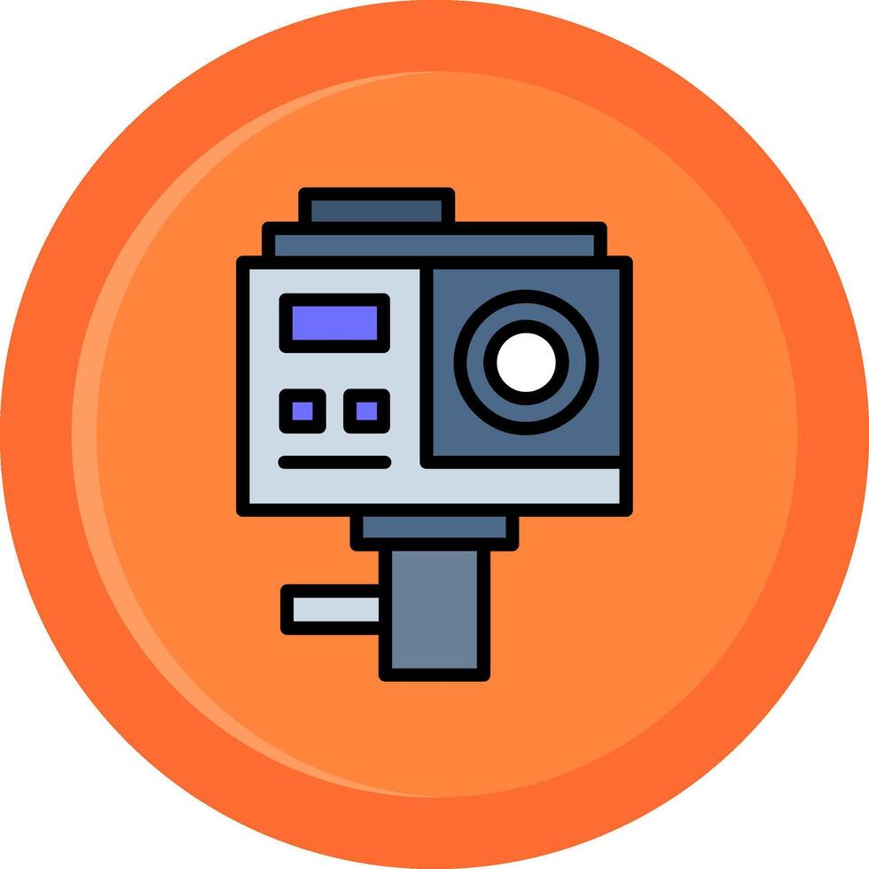 Action Camera Line Filled Circle vector