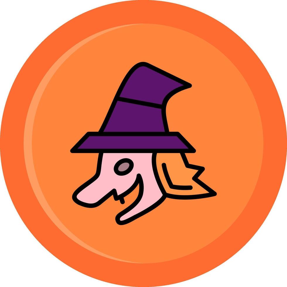 Witch Line Filled Circle vector