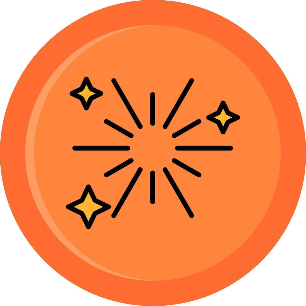 Fireworks Line Filled Circle vector