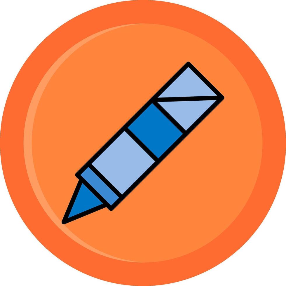 Crayon Line Filled Circle vector