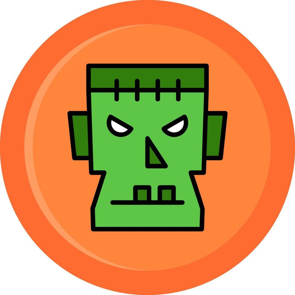 Frankenstein Line Filled Circle vector